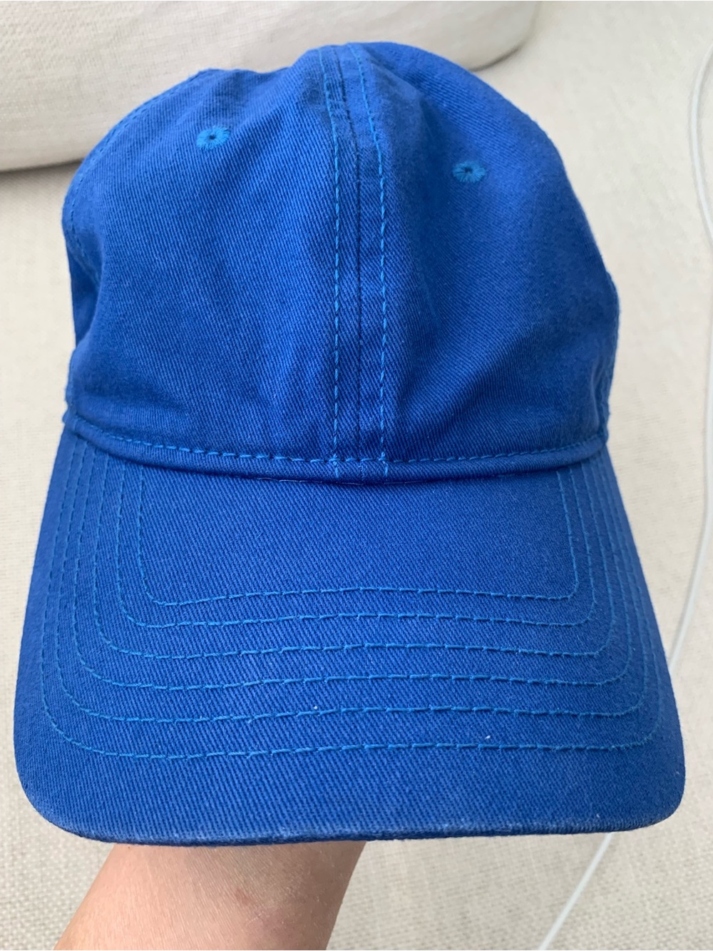 Classic Solid Blue Baseball Cap Size XL-3XL